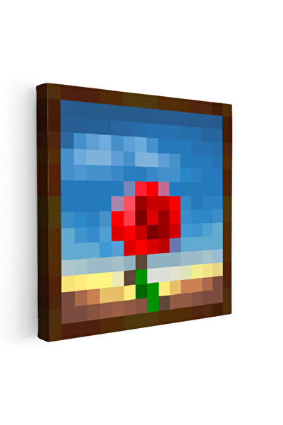Tablofest Kare Kanvas Tablo Meditative Piksel Minecraft Tablosu Ev Ofis Salon...