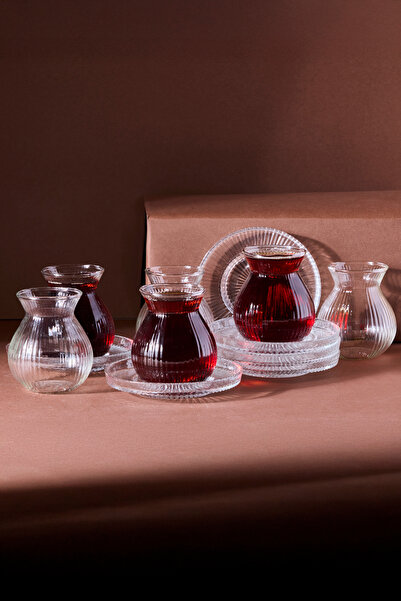 Perotti Emirgân 12 Parça 6 Kişilik Cam Çay Seti – 200 ml