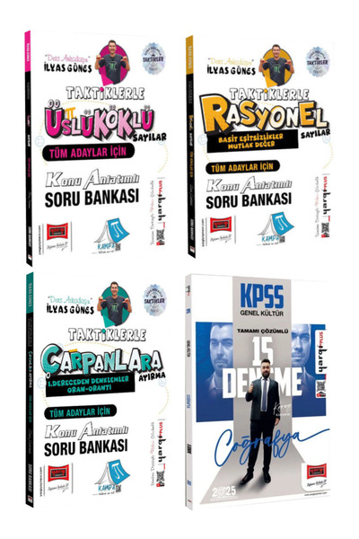 Yargı Yayınları İlyas Güneş|Taktiklerle Üslü Köklü+Rasyonel Sayılar+Çarpanlar...