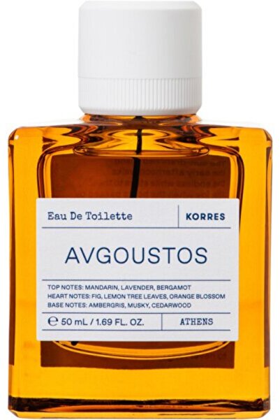 korres , Avgoustos, Eau De Toilette, Unisex, 50 ml