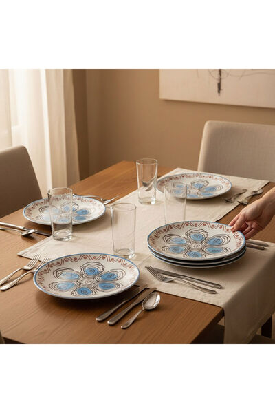 Güral Porselen Camelia 6 Parça 20 cm Pasta Takımı 21391