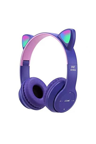 Mi7a P47M Kedi Kulak Kablosuz Kulak Üstü Bluetooth Kulaklık