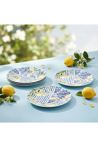 Güral Porselen Camelia Lemon 6 Parça 20 cm Pasta Takımı 55742