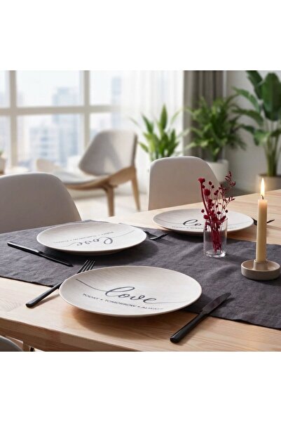 Güral Porselen Camelia 4 Parça 25 Cm Servis Tabağı 25342