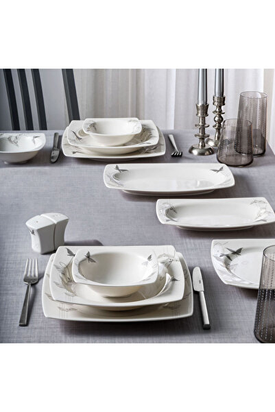 Güral Porselen GÜRAL PORSELEN Caroline 54 Parça 12 Kişilik Yemek Takımı 67131