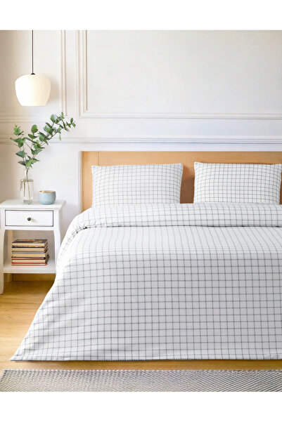 English Home Simple Checks Kolay Ütülenir Tek Kişilik Nevresim Takımı 160x220...