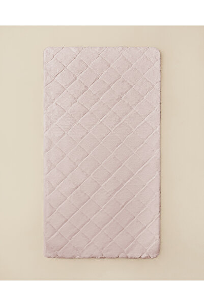 English Home Soft Touch Rabbit Pelüş Halı 80x150 cm Pudra