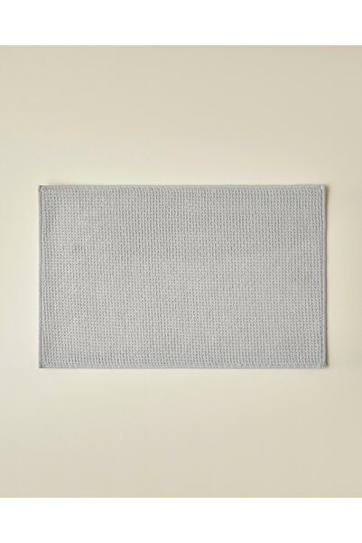 English Home Waffle Weave Kaydırmaz Banyo Paspası 50x80 cm Gri