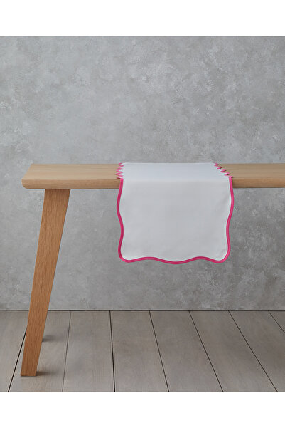 English Home Καλοκαιρινό Ροζ Πολυεστέρας Τραβέρσα 40x140 εκ. Λευκό - Ροζ