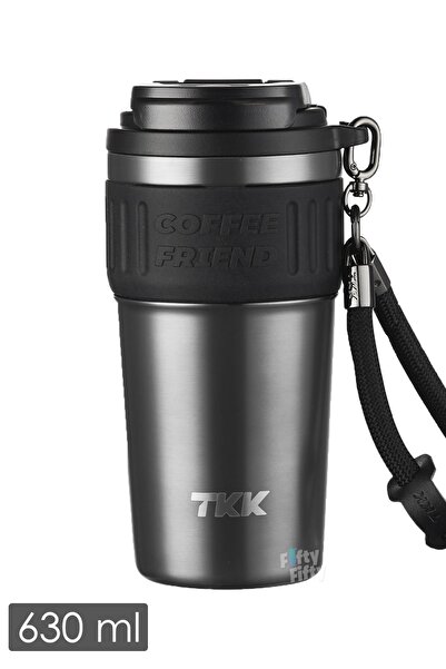 Vagonlife TKK 630 ML Special Series Steel Mug Coffee Cup with Straw/Comfortab...