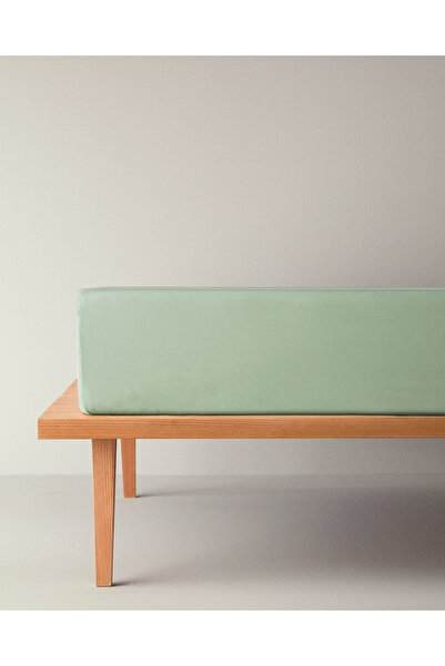 English Home Cearșaf plat din bumbac, mărime King Size, elastic, 180x200 cm, ...