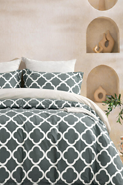 İQON Односпальний комплект постільної білизни з гумкою, сірий