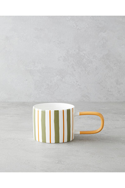 English Home Dreamline New Bone China Kupa 290 ml Yeşil-Turuncu