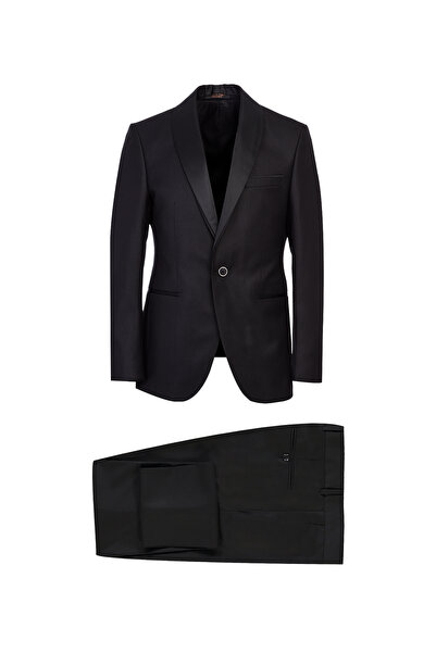Abdullah Kiğılı 7 Drop Slim Fit Slim Fit Shawl Collar Patterned Tuxedo & Groo...