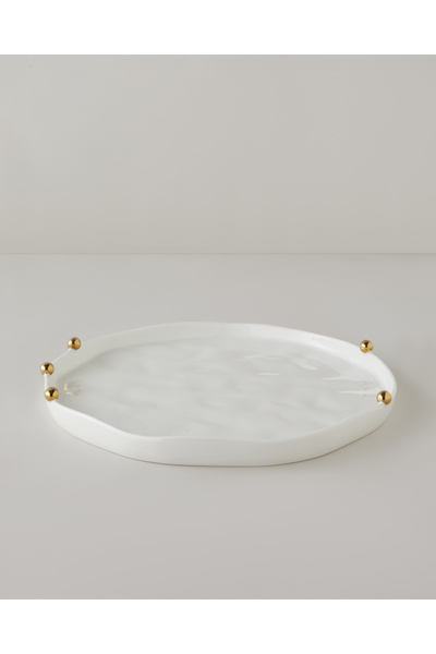 English Home Golden Gleam Porselen Supla 34 cm Beyaz-Gold