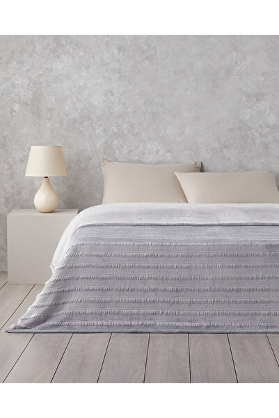 English Home Κουβέρτα Tassel Dream Supersoft Διπλή 200x220 cm Γκρι