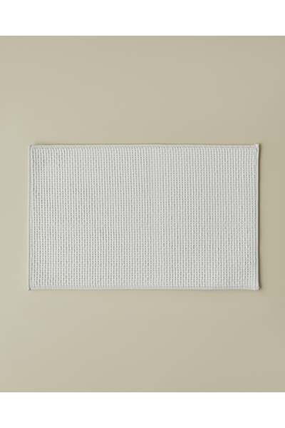 English Home Waffle Weave Kaydırmaz Taban Banyo Paspası 50x80 cm Beyaz