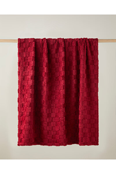 English Home Fancy Square Koltuk Şalı 120x160 cm Bordo