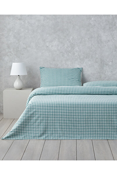 English Home طقم غطاء لحاف مفرد مصبوغ بخيوط شبكية ملونة مقاس 160 × 220 سم بال...