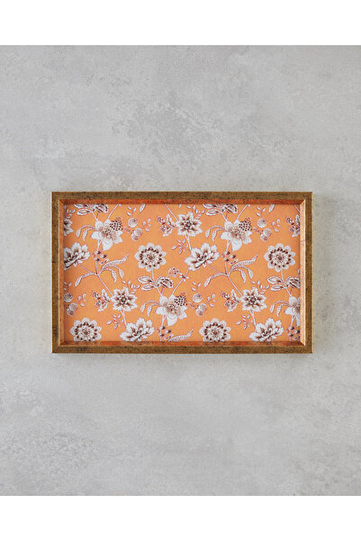 English Home Pine Rose Dekoratif Tepsi 16x26 cm Turuncu