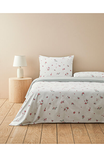 English Home Комплект спално бельо от памук Ranforce Bloomy Dots 200x220 cm р...