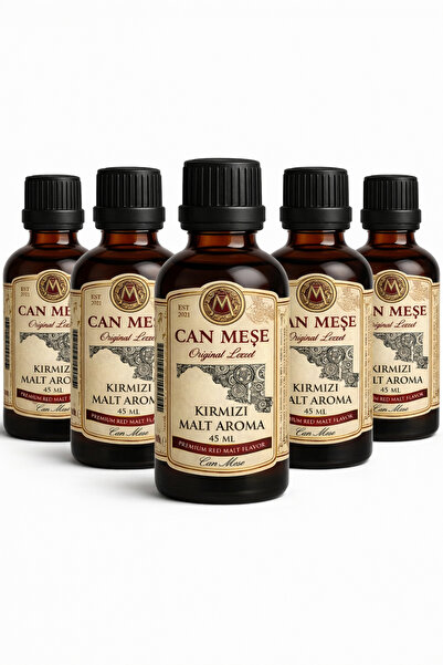 Can Meşe 5 Adet Tek Kullanımlık Kırmızı Malt Aroma - Orijinal Lezzet - 5x45ml...
