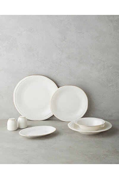 English Home Livia Porselen Yemek Takımı 54 Parça 12 Kişilik Gold