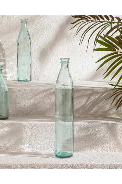 English Home Recycled Bottle Cam Vazo Yeşil