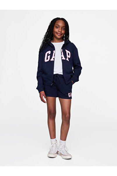 GAP Kız Çocuk Lacivert Gap Logo Havlu Kumaş Pull-On Şort