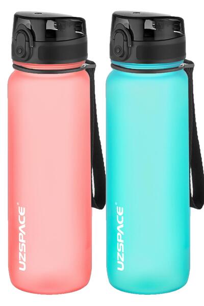 Uzspace مجموعة من قنينتين من التريتان سعة 800 مل، 14 لونًا مختلفًا، خيارات مت...