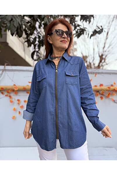 DenizEge قميص الدنيم انغلق