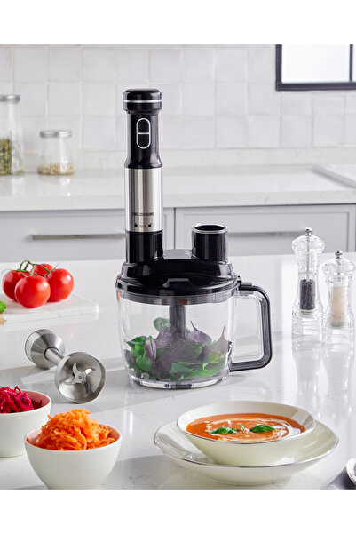 English Home RMB 3001 4 Bıçaklı Multi Blender Seti Siyah-Krom