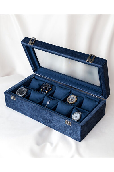 Shansora Design 10 Watch Box, Nubuck Fabric Covered, Custom Made, Handmade, A...