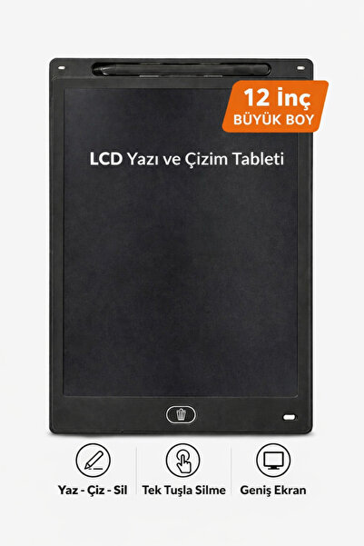 Teknoland Park Büyük Boy 12 İnch Çocuk Çizim Tableti Eğitici Yazı Yazma Resim...