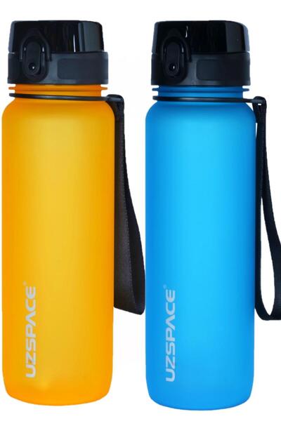 Uzspace مجموعة فيفتي فيفتي مكونة من قطعتين سعة 800 مل - حجم جديد - زجاجة مياه...