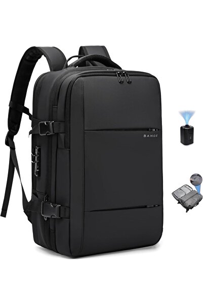 BANGE حقيبة ظهر للسفر مزودة بخاصية الضغط الفراغي المضاد للسرقة