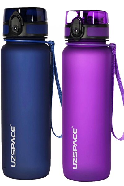 Uzspace مجموعة من قطعتين 800 مل - مقاس جديد - زجاجة مياه تريتان BPA بدون رائح...