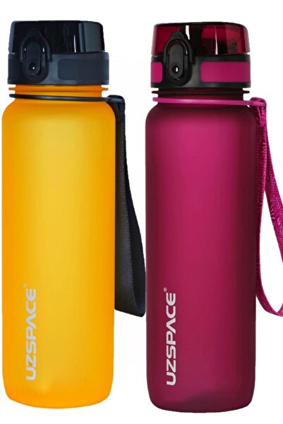 Uzspace مجموعة فيفتي فيفتي مكونة من قطعتين سعة 800 مل - حجم جديد - زجاجة مياه...