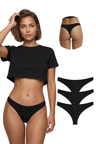 Newlilla 10030 Brazil String 3'lü Kadın Külot 10030-v6