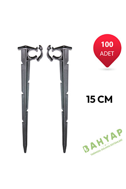 Bahyap Damlama Sulama Klipsli Boru Sabitleme Kazığı 15cm Kısa - 100 Adet