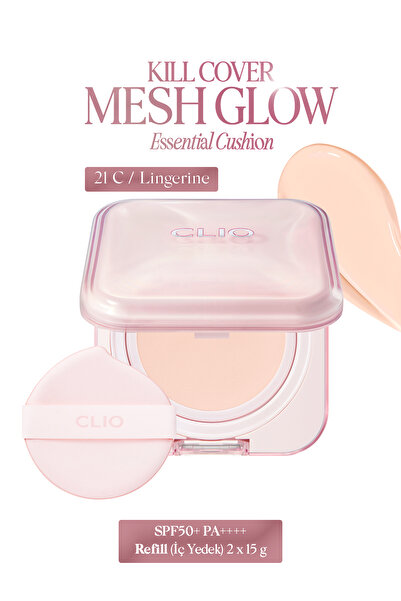 CLIO Hyalüronik Asit İçerikli Kill Cover Mesh Glow Essential Cushion Set (21C...