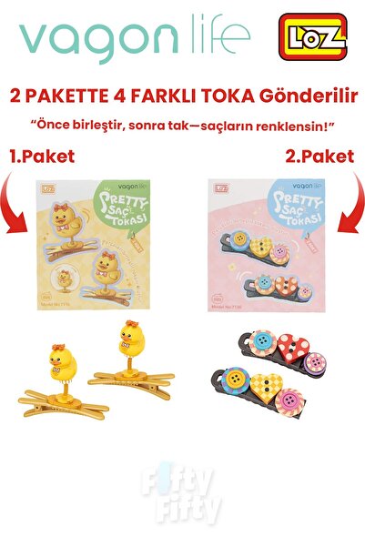 Vagonlife Σετ με 4 κουμπώματα μαλλιών, συνδέστε πρώτα και τοποθετήστε αργότερ...