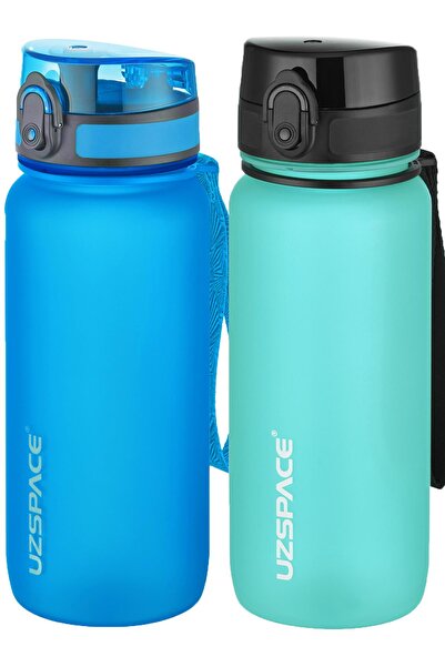 Uzspace 2-Piece Tritan Flask Set 650 ml 14 Different Color Options Fiftyfifty...