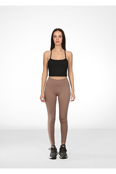 RARE SEASON Kadın Ultra YumuşakYüksek Belli Vizon Rengi Tayt