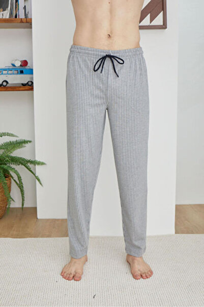 KLY Παντελόνι 200 Grey Cotton Battal Μονό Κάτω