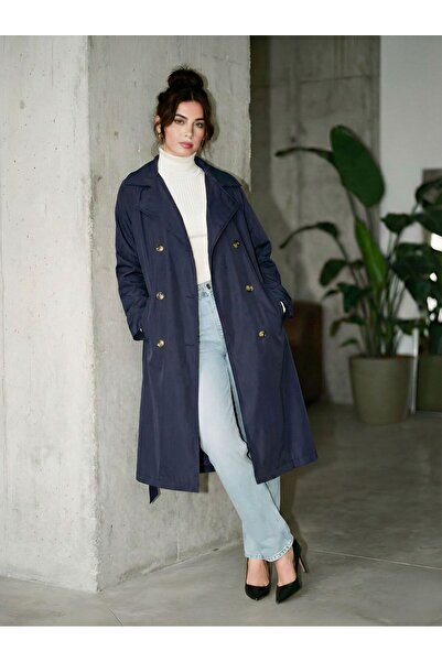 Ceylen Yeni Sezon Kuşaklı Oversize Trençkot