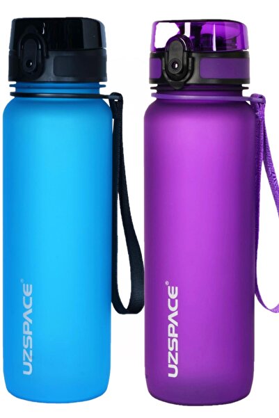 Uzspace مجموعة من قطعتين 800 مل - مقاس جديد - زجاجة مياه تريتان BPA بدون رائح...