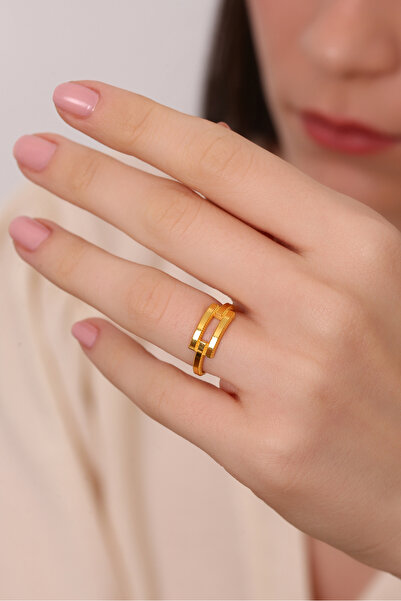 Altınkesesi 8 Ayar Altın Ajda Kaburga Yüzük