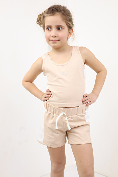 Toontoy Set 2 piese pentru fete: maiou imprimat cu decolteu în U și pantaloni...