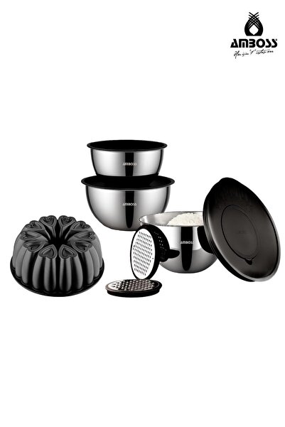 Amboss 10 Piece Stainless Steel Satin Bowl Set Cake Mold